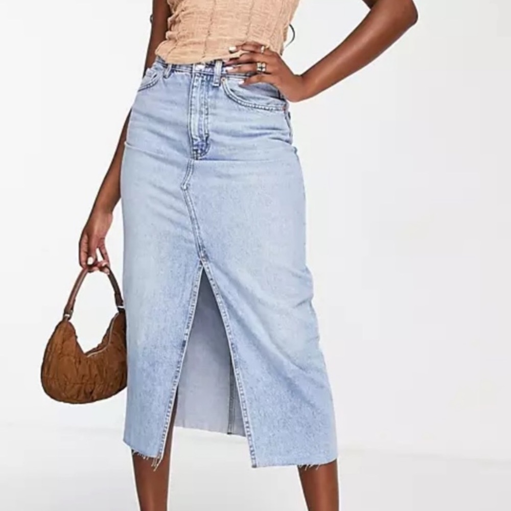 MANGO Denim Skirt - Size S